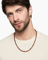 Spiritual Beads Necklace with Tiger’s Eye and Sterling Silver, 5mm